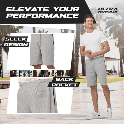 3 Pack Mens Shorts Casual Men'S Athletic Short Workout Gym Shorts for Men with Zipper Pockets, Small - 5X