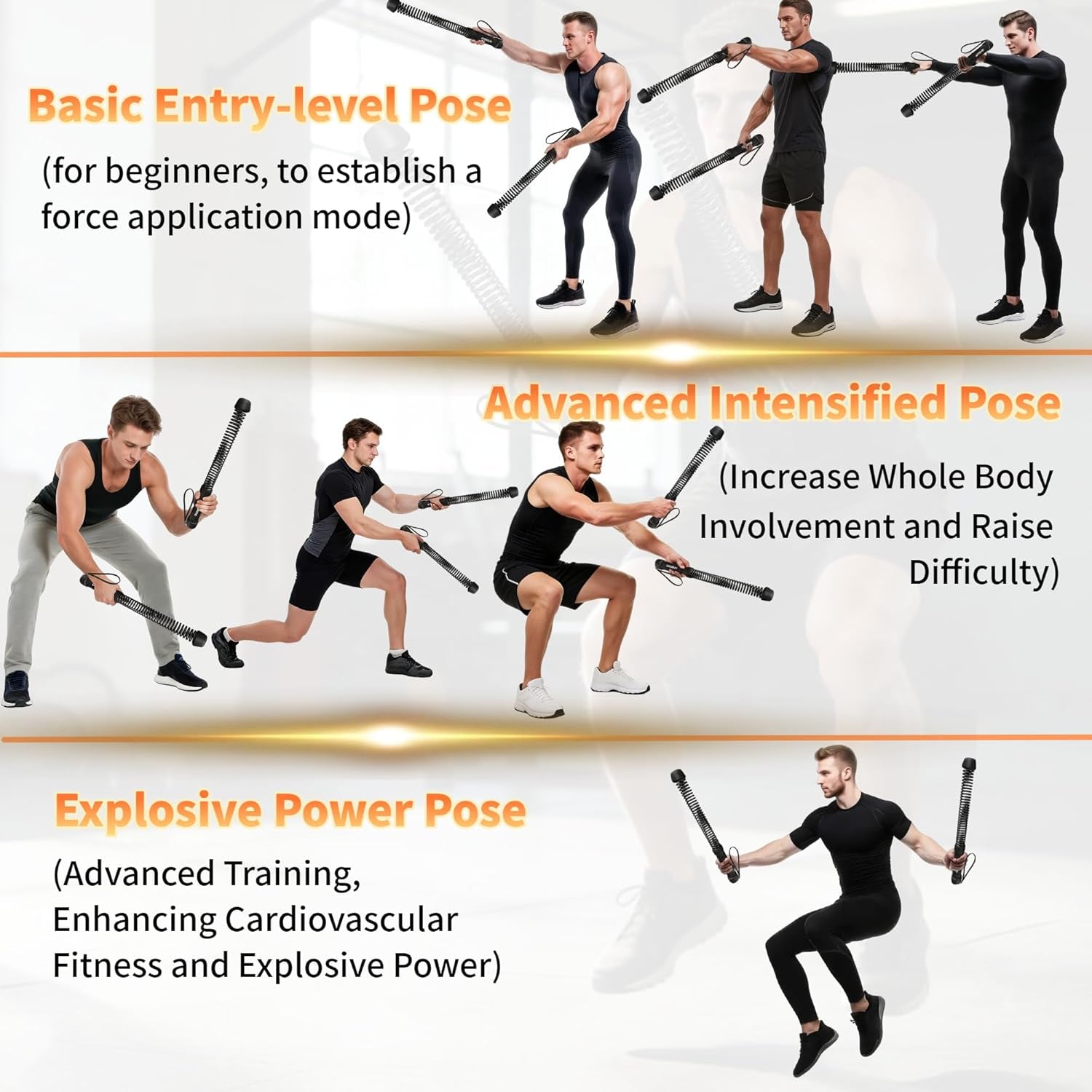Ropeless Battle Ropes for Home Gym-Portable Cordless Training Rope Fitness Equipment for Men&Women,Weighted Workout Gear for Upper Body Cardio,Low-Impact Exercise Ropes for Small Spaces (Black)