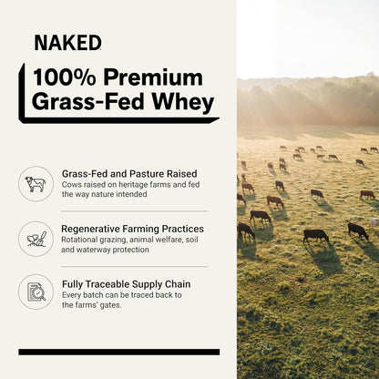 Whey 5LB 100% Grass Fed Unflavored Whey Protein Powder - Only 1 Ingredient, NSF Certified, Undenatured, Gluten Free, Soy Free, Promote Muscle Growth and Recovery - 76 Servings