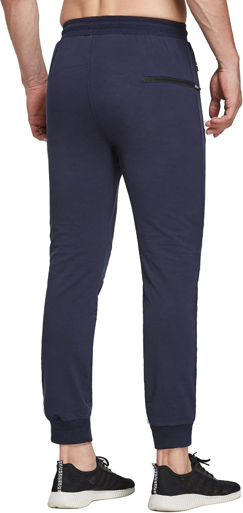 Men'S Jogger Sweatpants Tapered Workout Pants Slim Fit Mens Gym Jogger Pants with Zipper Pockets